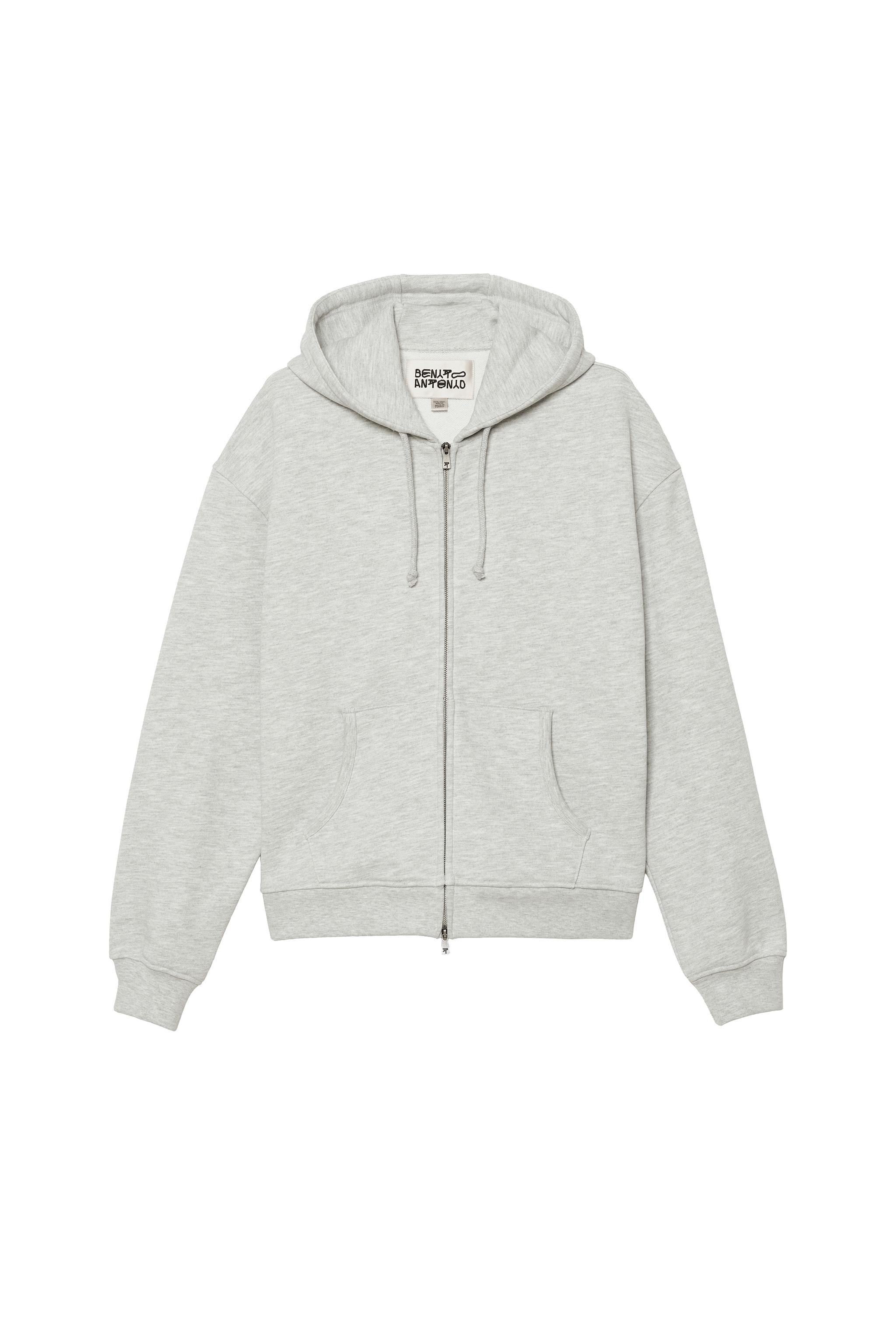 SWEAT COURT À ZIP AVEC CAPUCHE